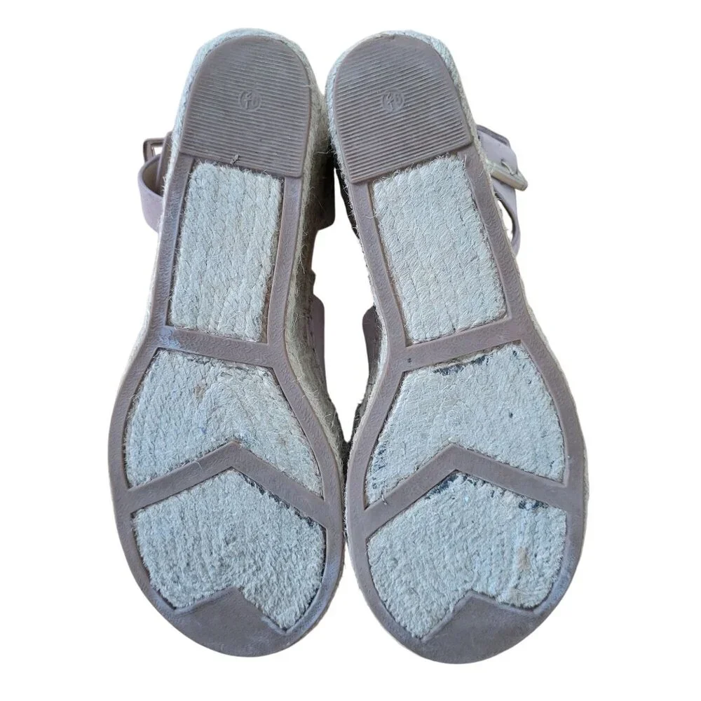 Marc‎ Fisher 9.5 Suede Leather Espadrille Platform Wedge Sandals Alida